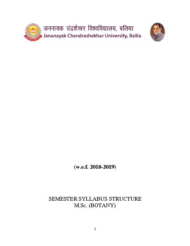 [PDF] (wef 2018-2019) SEMESTER SYLLABUS STRUCTURE MSc