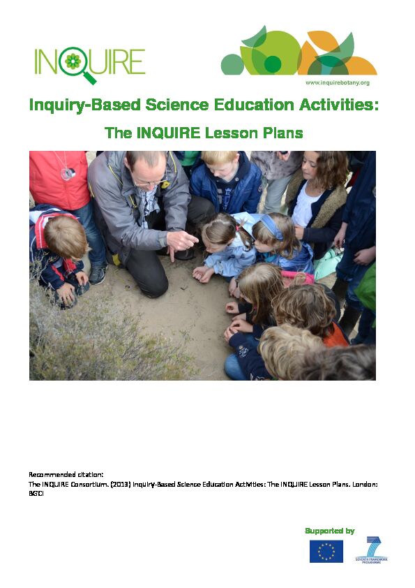 [PDF] Inquiry-Based Science Education Activities: