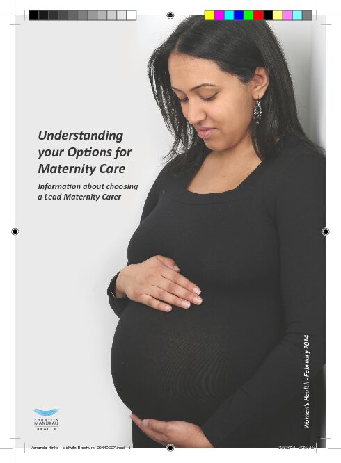 [PDF] Understanding your Options for Maternity Care