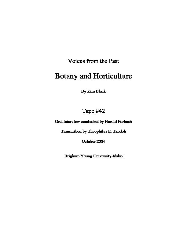 [PDF] Botany and Horticulture - Special Collections & Family History