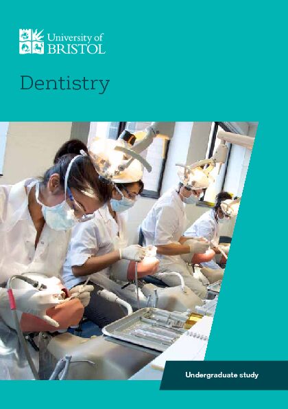 Dentistry - University of Bristol