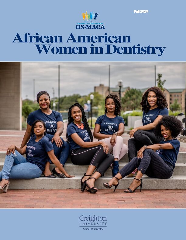 [PDF] African American Women in Dentistry - Creighton University