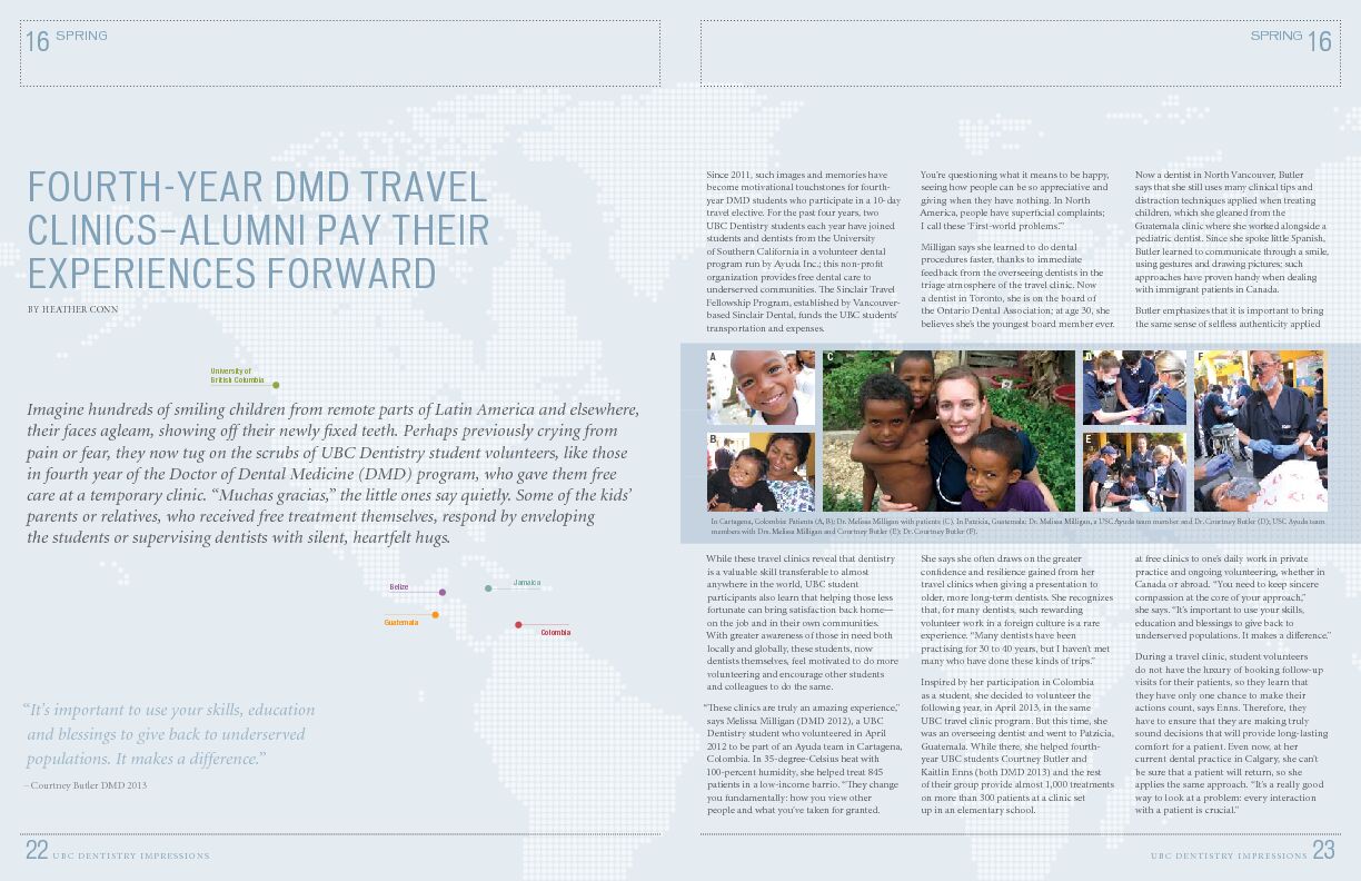 [PDF] Fourth-Year-DMD-Travel-Clinics-Alumni-Pay-Their-Experiences