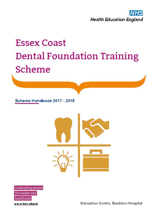 [PDF] Essex Coast Dental Foundation Training Scheme