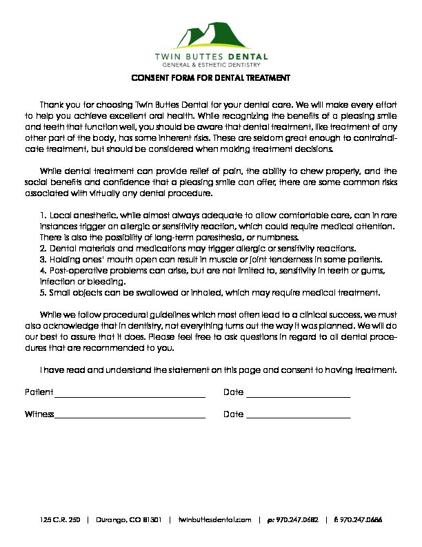 [PDF] consent form for dental treatment