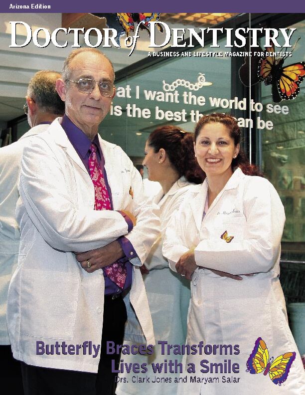 [PDF] Cover story in Arizona Doctor of Dentistry Magazine - Butterfly
