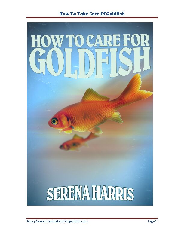 [PDF] How To Take Care Of Goldfish