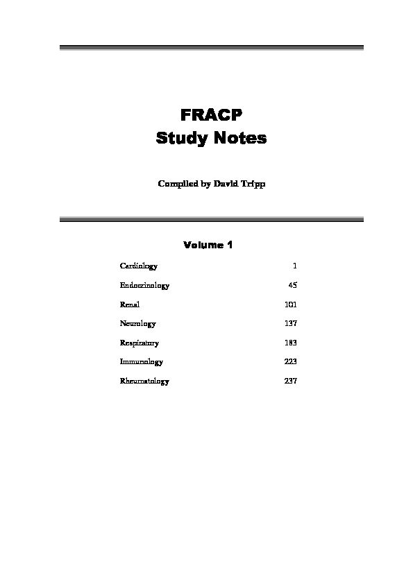 [PDF] FRACP Study Notes - Wellington ICU