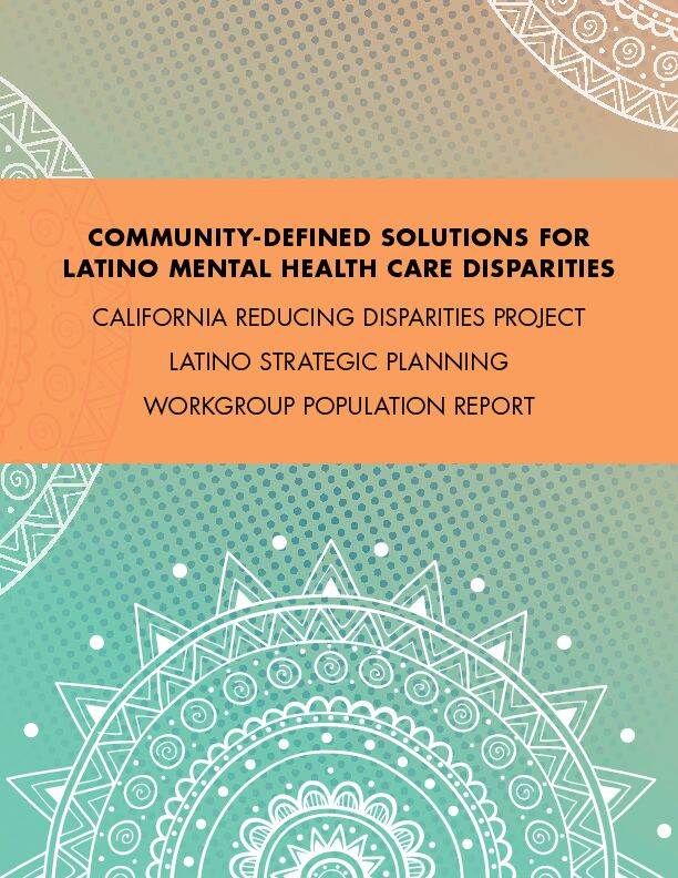 [PDF] Community-Defined Solutions for Latino Mental  - UC Davis Health