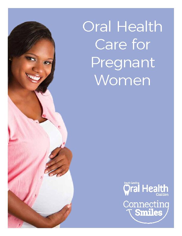 [PDF] Oral Health Care for Pregnant Women - SCDHEC