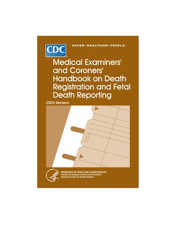 [PDF] Medical Examiners and Coroners Handbook on Death  - CDC