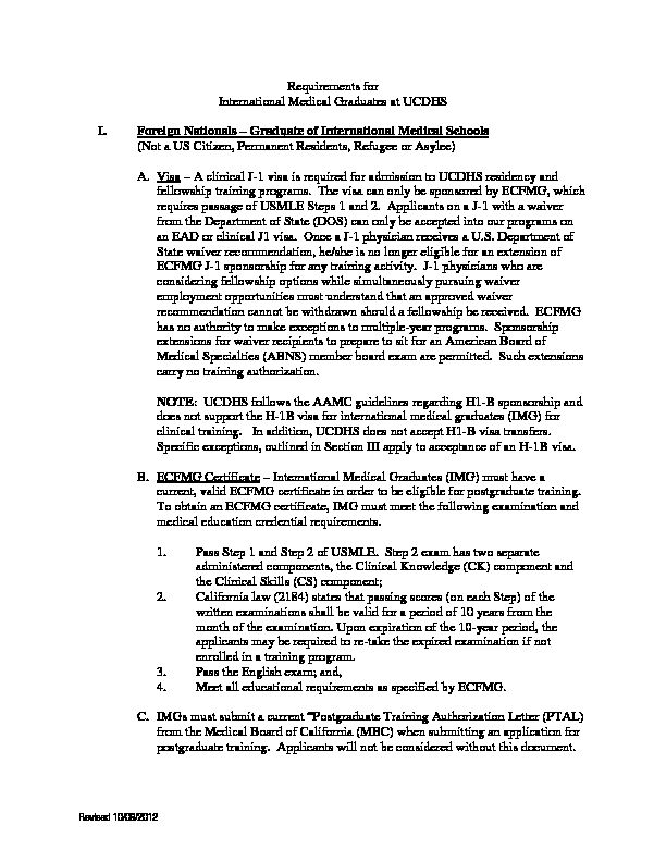 [PDF] Requirements for - UC Davis Health