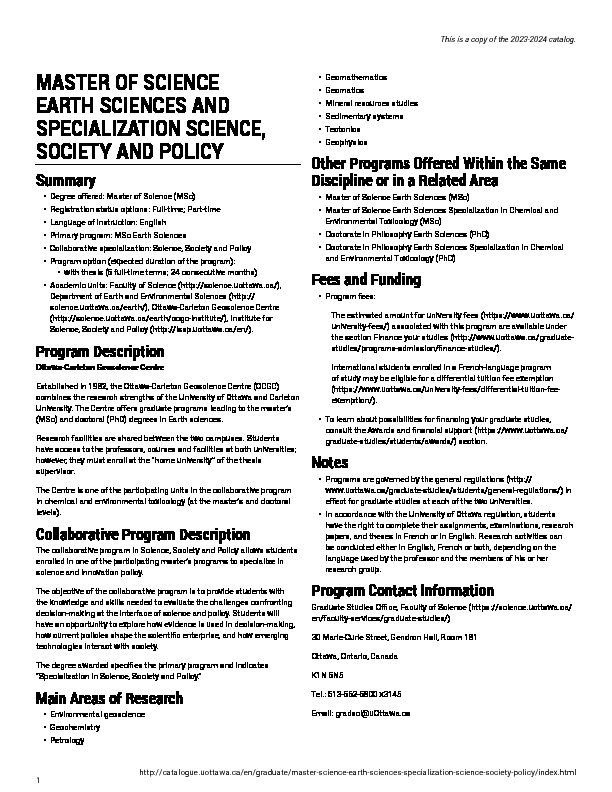 [PDF] master-science-earth-sciences-specialization-science-society-policy
