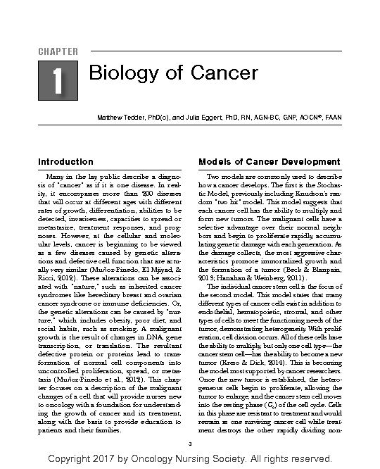 [PDF] Biology of Cancer - Oncology Nursing Society