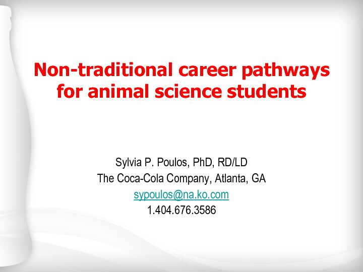[PDF] Non-traditional career pathways for animal science students