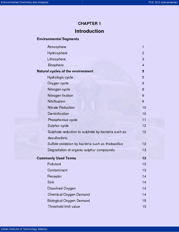 [PDF] Environmental Chemistry - nptel online courses