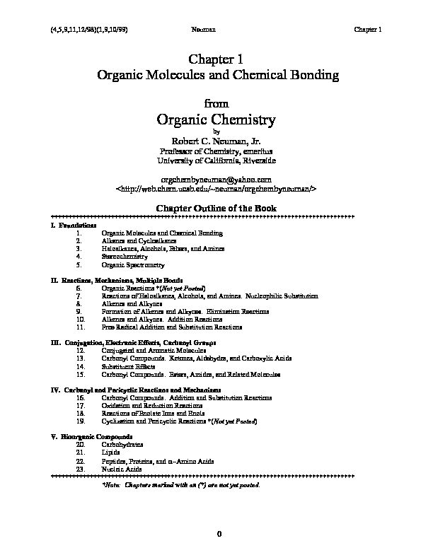 [PDF] Chapter1pdf - Organic Chemistry - University of California, Riverside