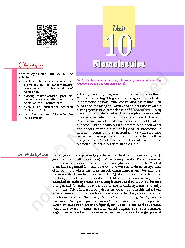 [PDF] Biomolecules - NCERT