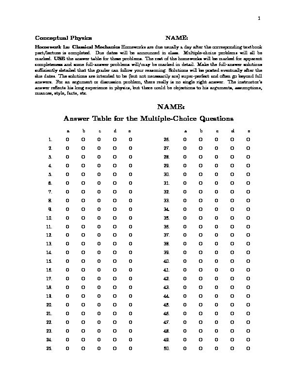 [PDF] Answer Table for the Multiple-Choice Questions - UNLV Physics