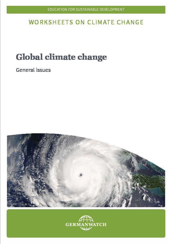 [PDF] Worksheets on Climate Change: Global climate change - General