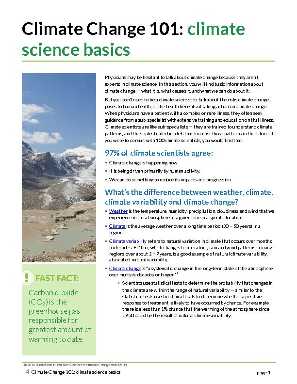 Climate Change 101: climate science basics