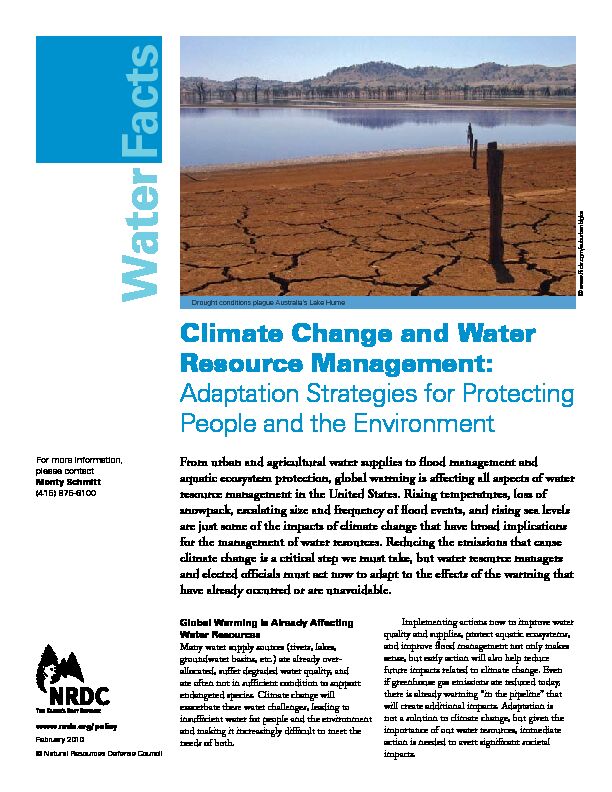 NRDC: Climate Change and Water Resource Management
