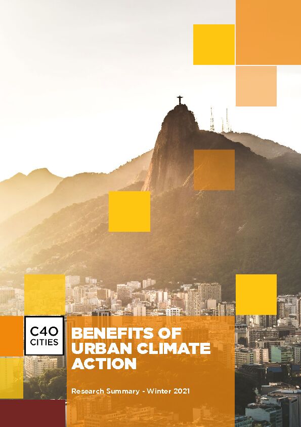 BENEFITS OF URBAN CLIMATE ACTION - C40 Cities