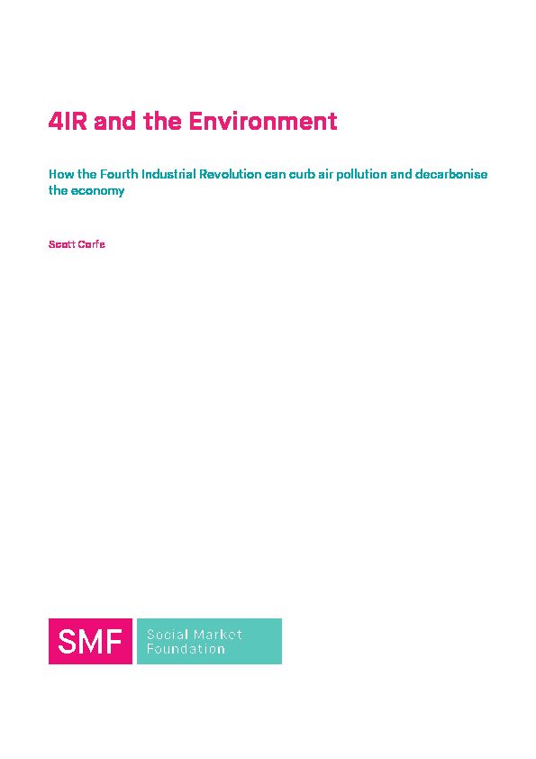[PDF] 4IR and the Environment - The Social Market Foundation
