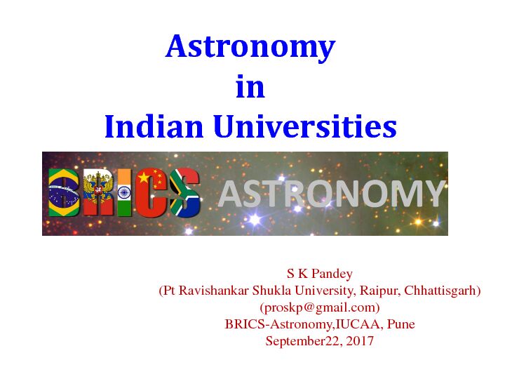 [PDF] Astronomy in Indian Universities