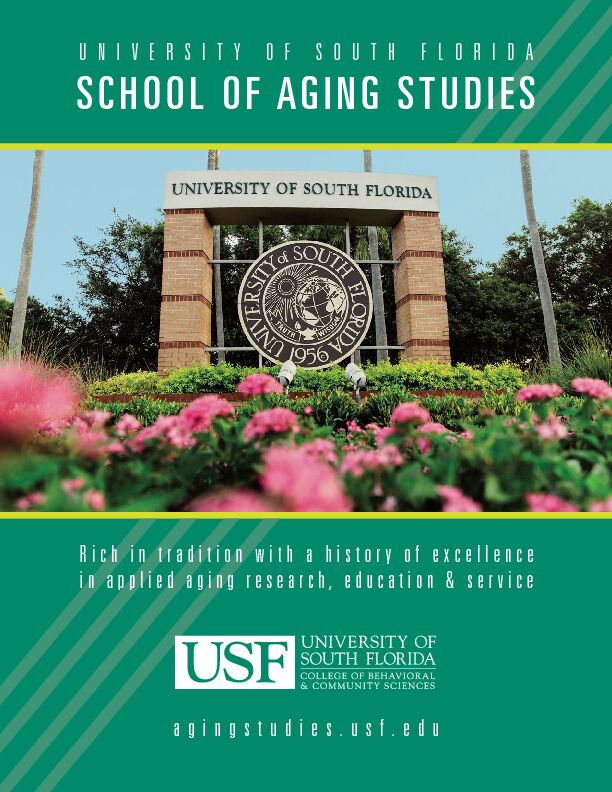 [PDF] SCHOOL OF AGING STUDIES - University of South Florida