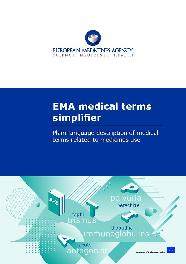 [PDF] EMA Medical Terms Simplifier - European Medicines Agency