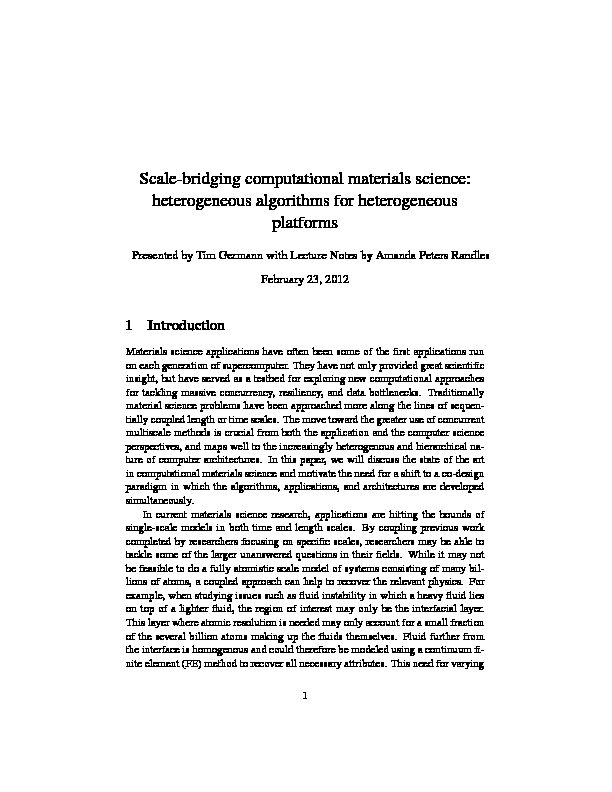 [PDF] Scale-bridging computational materials science: heterogeneous