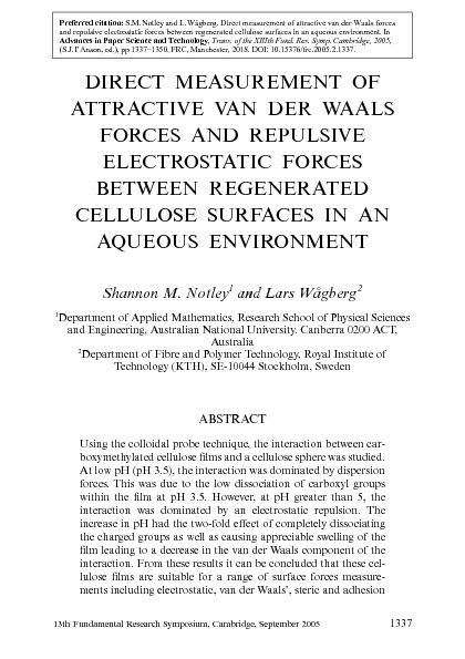 Van der Waals interaction (also known as London dispersion energies)
