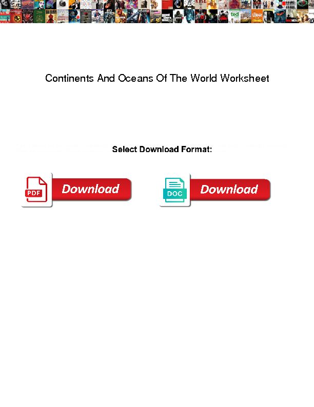 [PDF] Continents And Oceans Of The World Worksheet chez