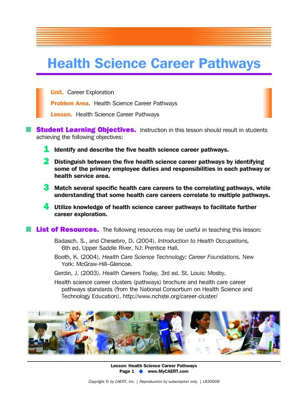 [PDF] Health Science Career Pathways - Illinois State Board of Education