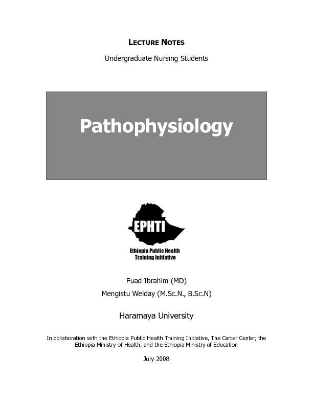 [PDF] Pathophysiology  The Carter Center