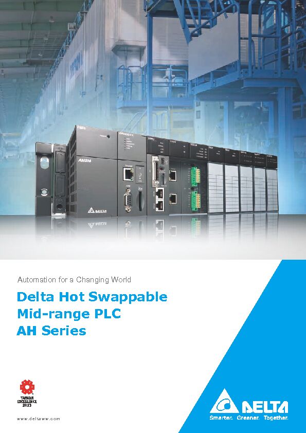 [PDF] Delta Hot Swappable Mid-range PLC AH Series