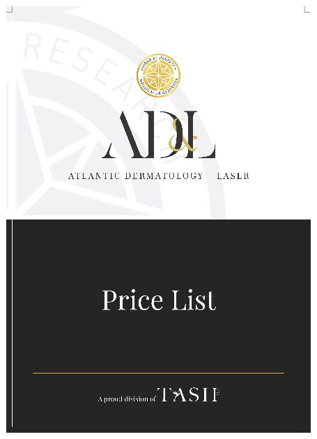 [PDF] Price List - Atlantic Dermatology & Laser
