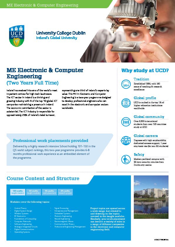 [PDF] ME Electronic & Computer Engineering - University College Dublin