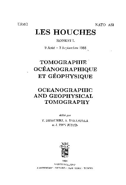 [PDF] Oceanographic and geophysical tomography