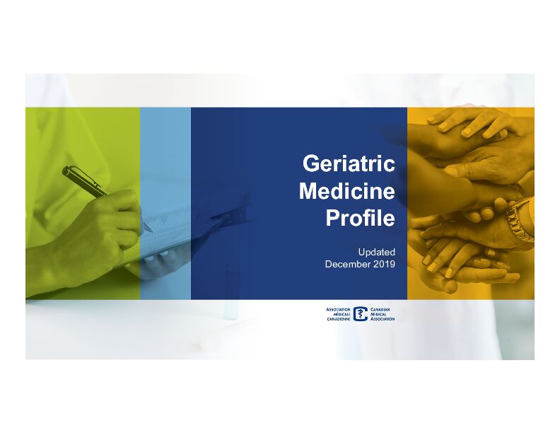 [PDF] Geriatric Medicine Profile - Canadian Medical Association