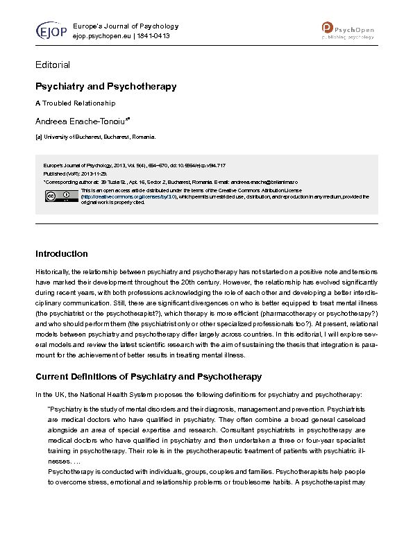 [PDF] Psychiatry and Psychotherapy - PsychArchives