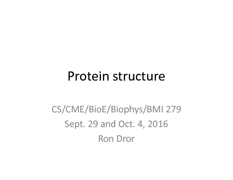 [PDF] Protein structure