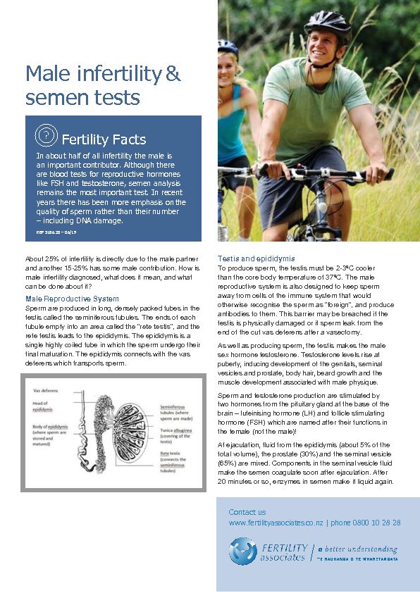 [PDF] Male infertility & semen tests - Fertility Associates