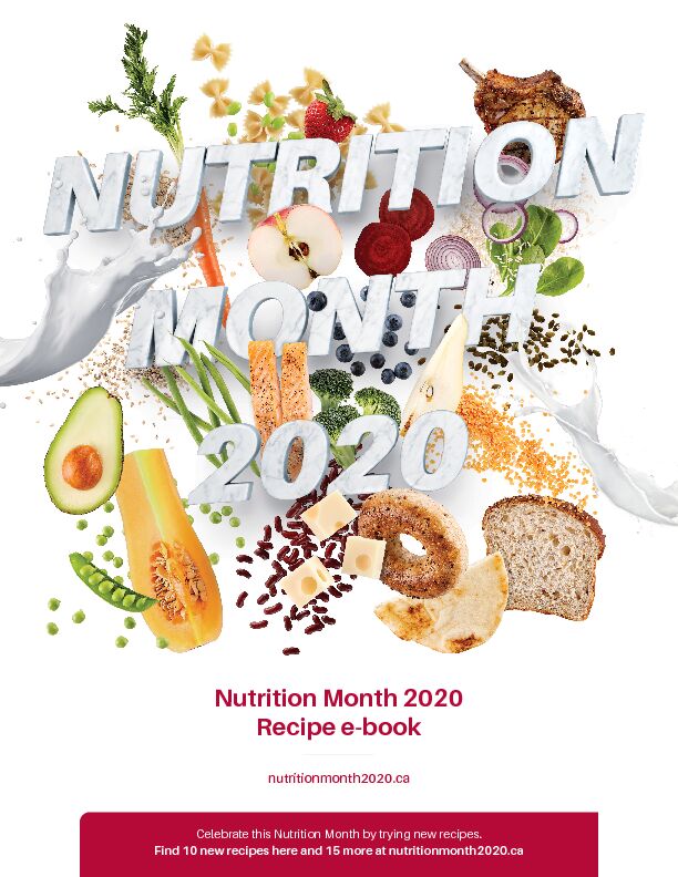 [PDF] Nutrition Month 2020 Recipe e-book - Dietitians of Canada