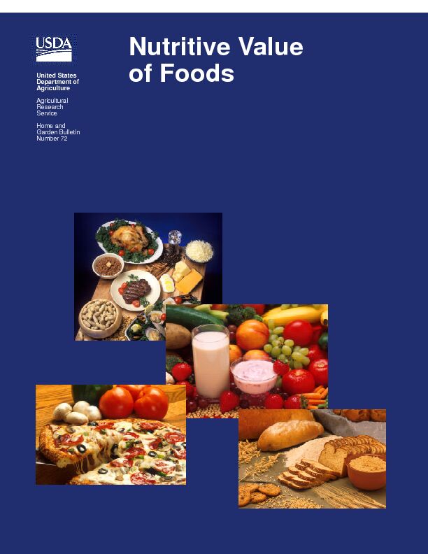 [PDF] Nutritive Value of Foods - USDA ARS