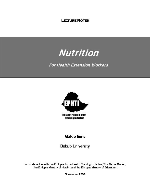 [PDF] Nutrition - The Carter Center