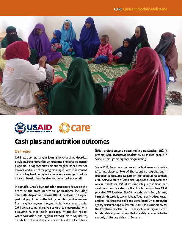 [PDF] Cash plus and nutrition outcomes - CALP Network
