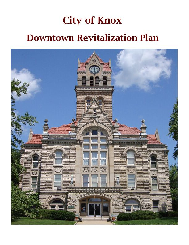 [PDF] Downtown Revitalization Plan - City of Knox