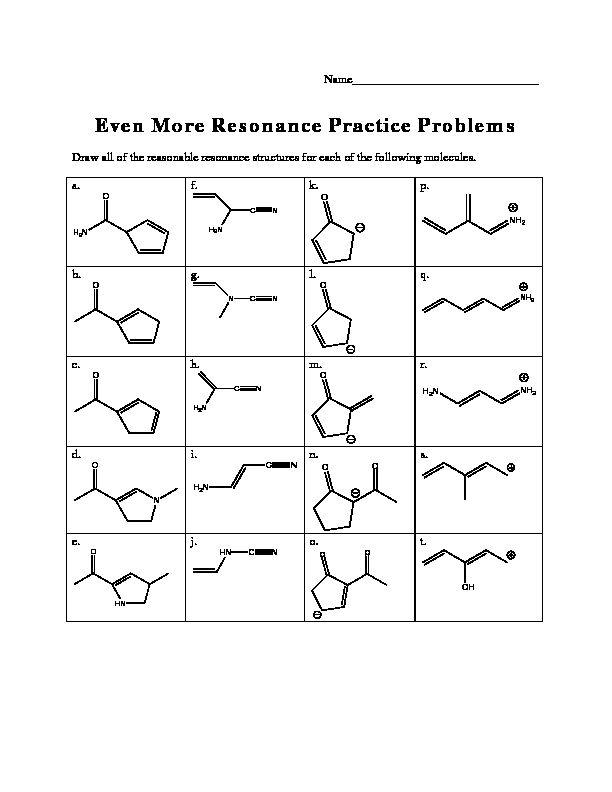 [PDF] Even More Resonance Practice Problems - Squarespace